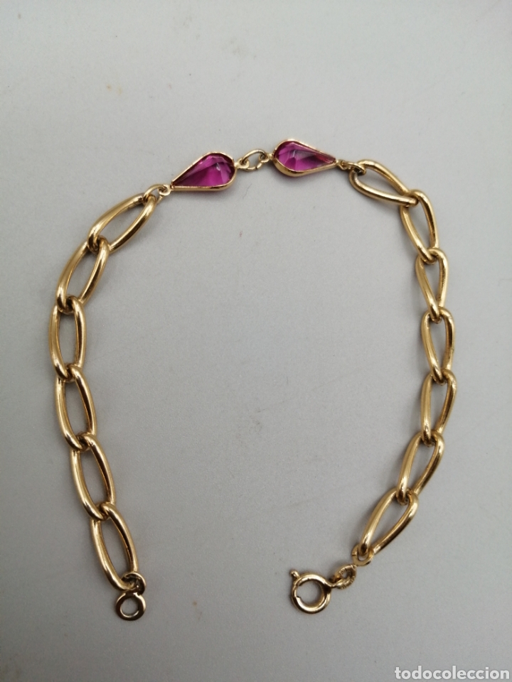 Joyeria: Pulsera metal enchapado oro y strass - Foto 2