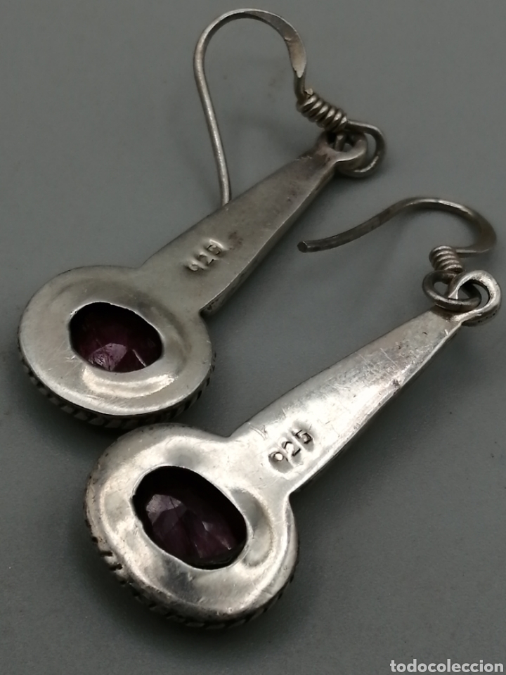 Joyeria: Pendientes plata de ley y rub&iacute;es - Foto 4