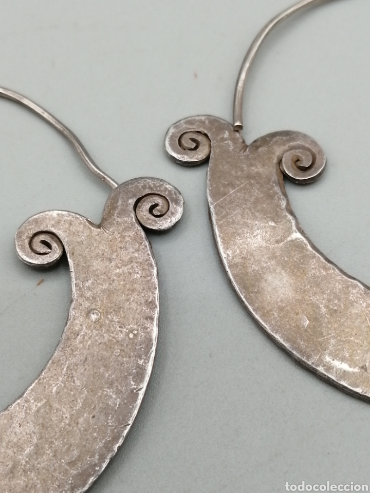 Joyeria: Antiguos pendientes &eacute;tnicos plata repujada - Foto 5