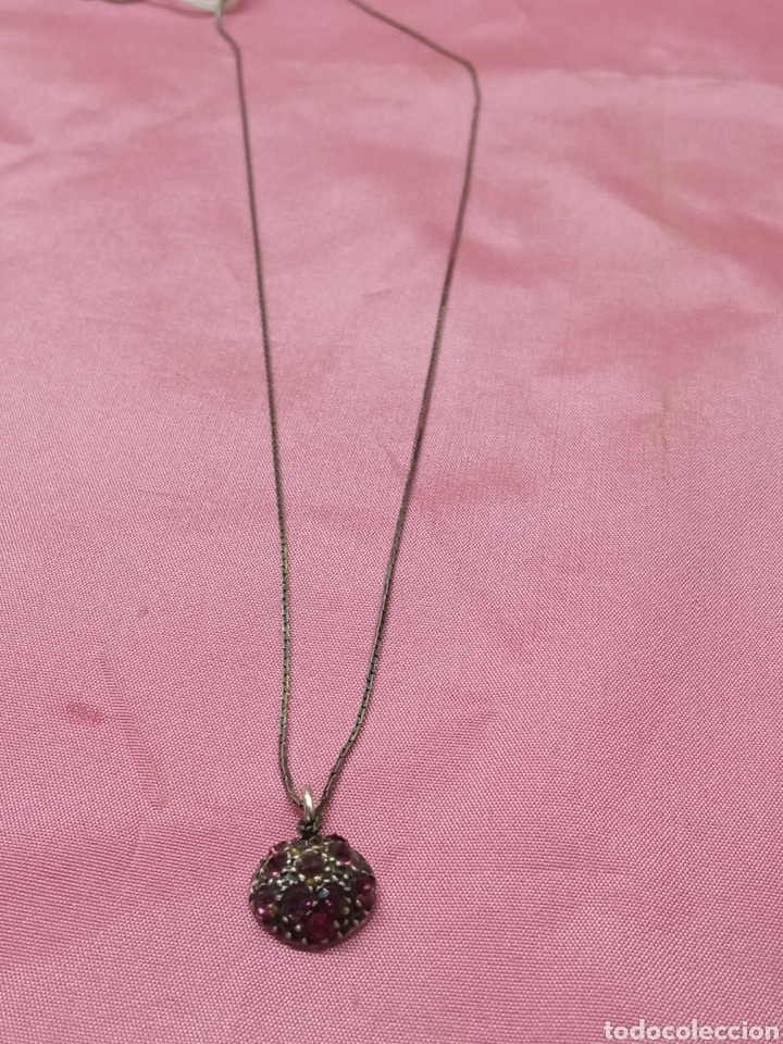 Joyeria: Gargantilla plata y piedras rojas + - Foto 1