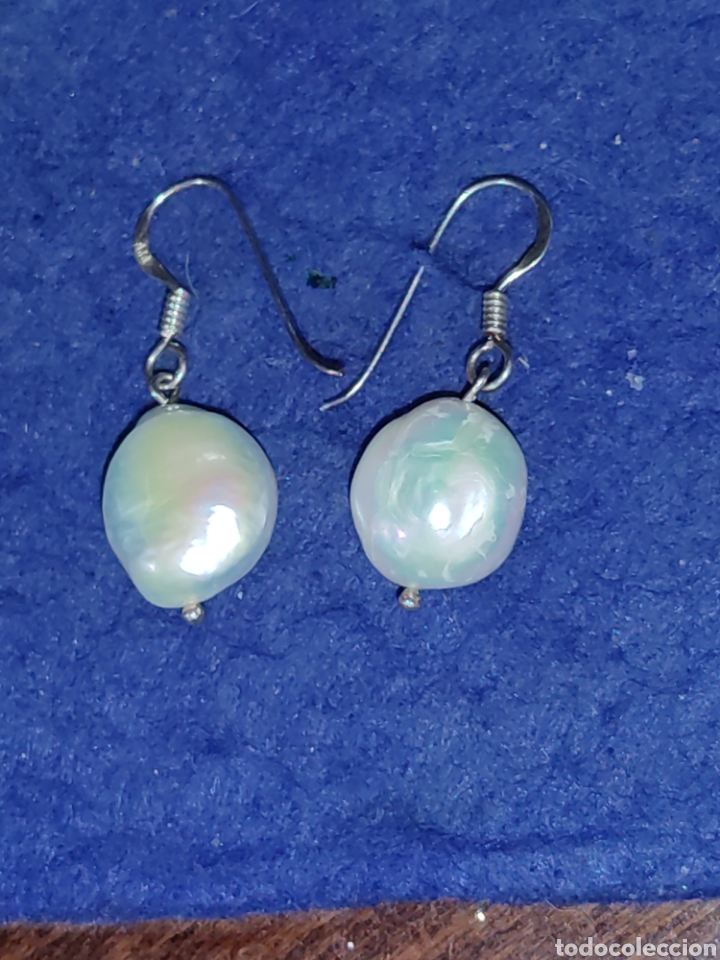Joyeria: Pendientes de perlas y plata contrastada 925. - Foto 2