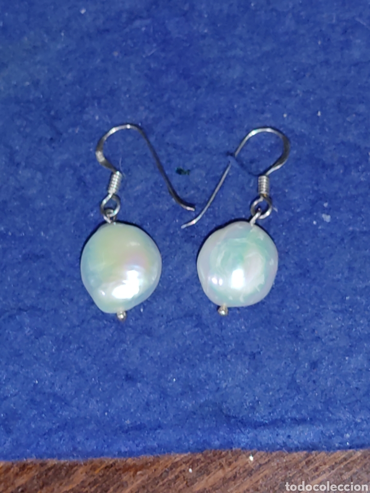 Joyeria: Pendientes de perlas y plata contrastada 925. - Foto 1