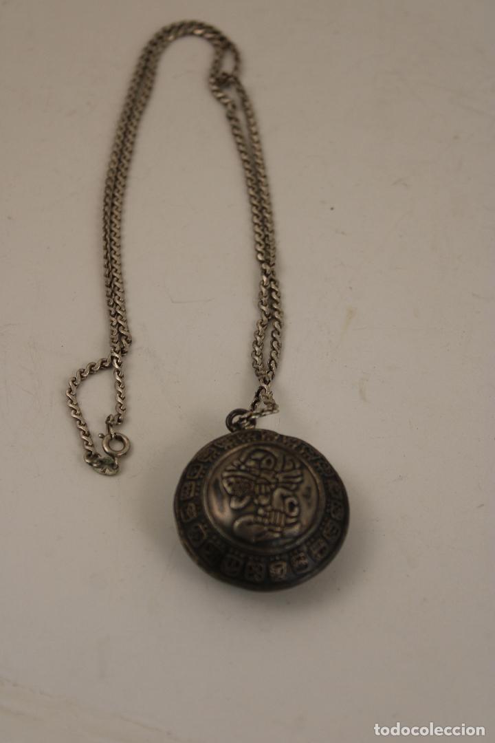 Joyeria: colgante azteca y cadena en plata de ley - Foto 3