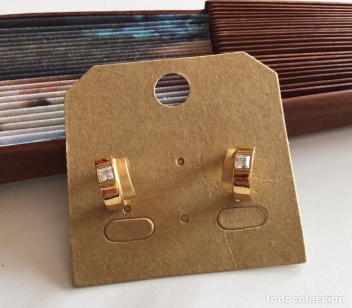 Joyeria: ARITOS CHAPADOS EN ORO CON CIRCONIUM. PRESI&Oacute;N. - Foto 3