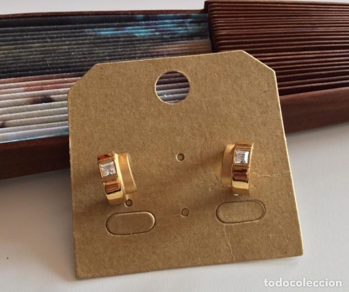 Joyeria: ARITOS CHAPADOS EN ORO CON CIRCONIUM. PRESI&Oacute;N. - Foto 5