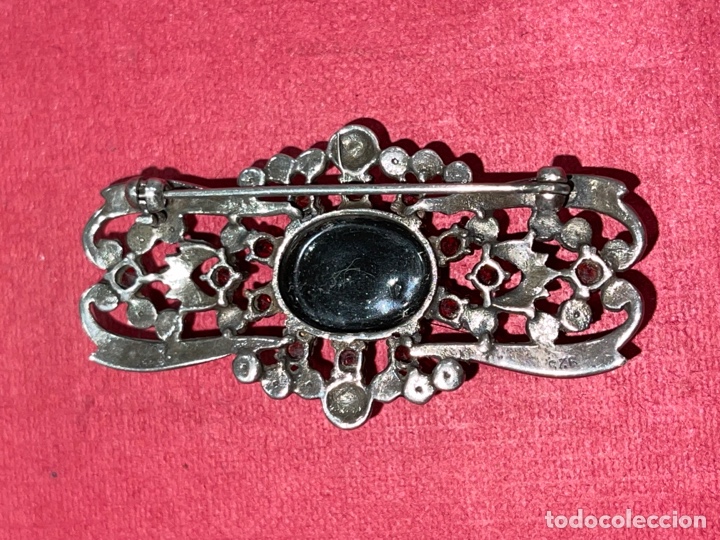Joyeria: Bell&iacute;simo broche antiguo en plata de Ley, marquesitas y granates - Foto 5