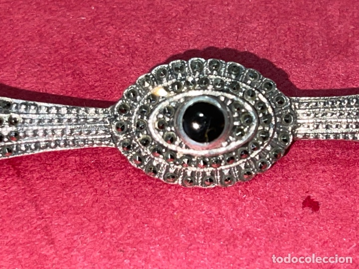 Joyeria: Bonito broche antiguo en plata de Ley y marquesitas - Foto 3