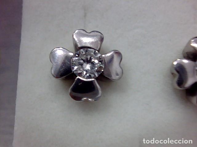 Joyeria: pendientes oro blanco 18 kts y diamantes - Foto 5