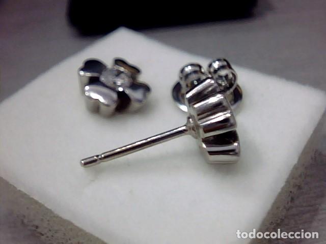 Joyeria: pendientes oro blanco 18 kts y diamantes - Foto 6