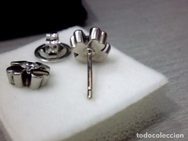 Joyeria: pendientes oro blanco 18 kts y diamantes - Foto 7