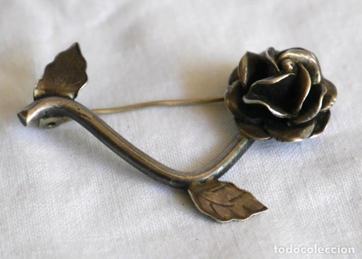 Joyeria: Broche de plata 925 M&eacute;xico forma de rosa - Foto 2