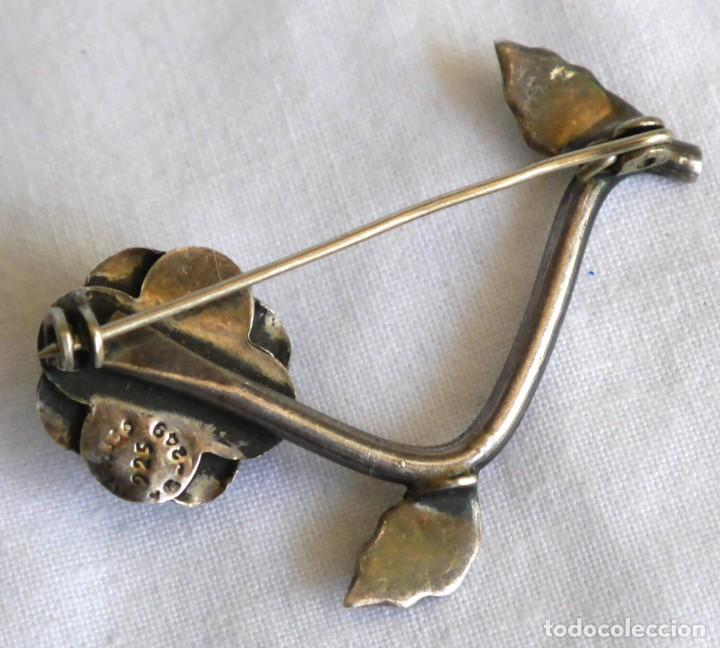 Joyeria: Broche de plata 925 M&eacute;xico forma de rosa - Foto 4