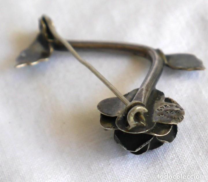 Joyeria: Broche de plata 925 M&eacute;xico forma de rosa - Foto 5