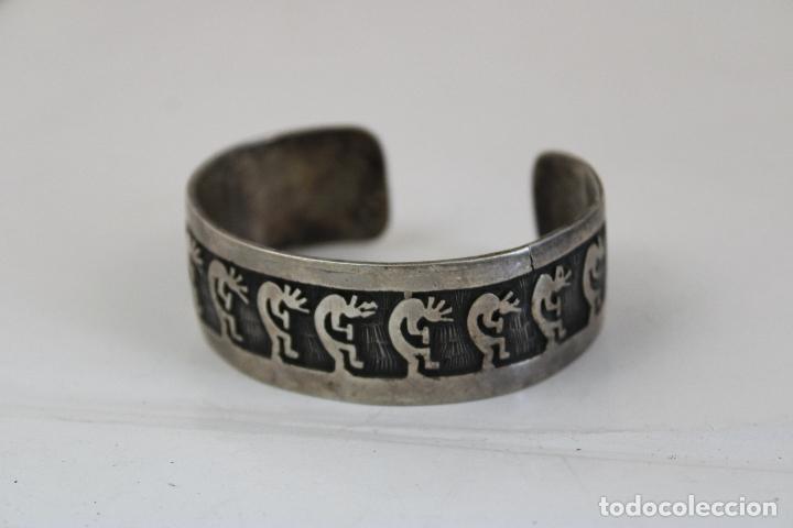 Joyeria: brazalete pulsera azteca plata 925 - Foto 4