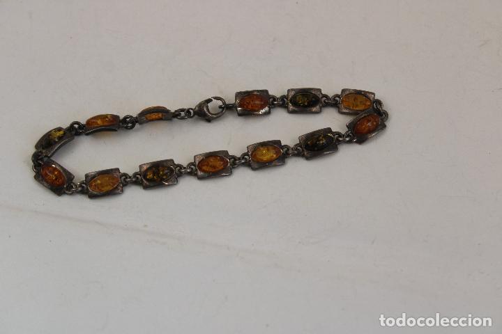 Joyeria: pulsera plata 925 y ambar - Foto 1