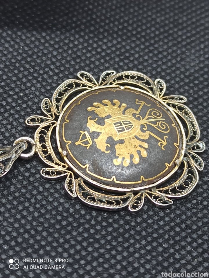 Joyeria: Antiguo Colgante damasquinado - Foto 2