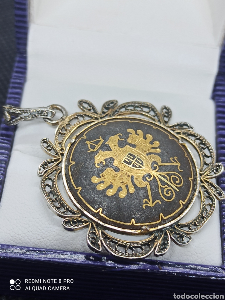 Joyeria: Antiguo Colgante damasquinado - Foto 8