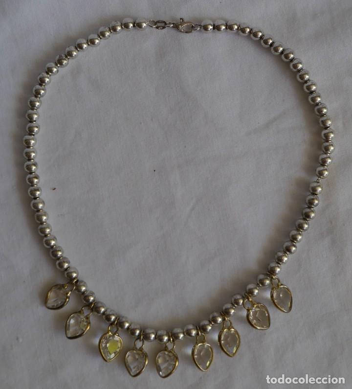 Joyeria: Collar de plata de ley con corazones en strass - Foto 2