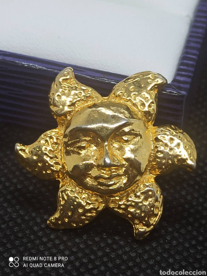 Joyeria: Broche sol dorado vintage - Foto 1
