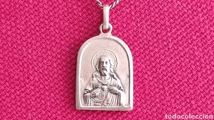 Joyeria: CADENA Y MEDALLA EN PLATA DE LEY CONTRASTE DE JESUS - Foto 1