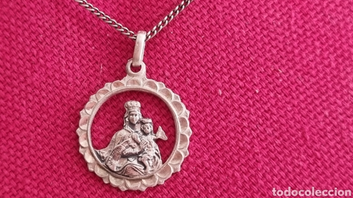 Joyeria: CADENA Y MEDALLA EN PLATA DE LEY VIRGEN DEL CARMEN - Foto 1