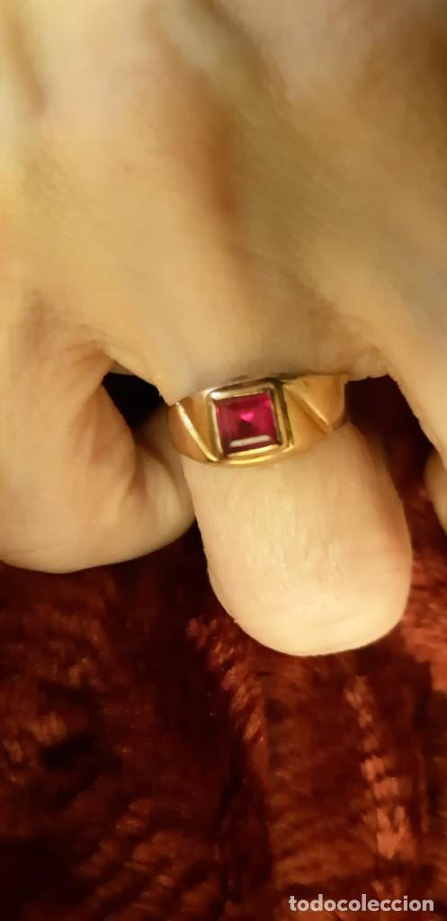 Joyeria: Anillo oro 18 kt con rub&iacute; - Foto 1