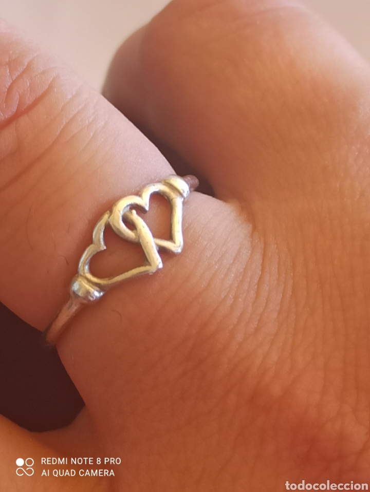 Joyeria: Anillo de plata de ley 925 corazones entrelazados - Foto 2