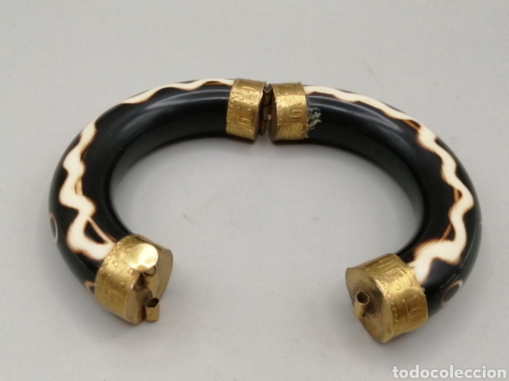 Joyeria: Pulsera Brazalete hueso y lat&oacute;n - Foto 3
