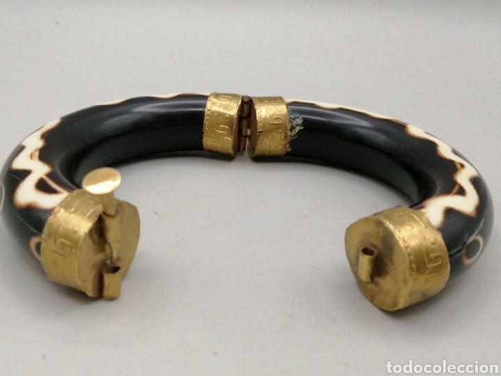 Joyeria: Pulsera Brazalete hueso y lat&oacute;n - Foto 4