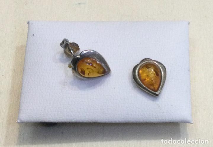 Joyeria: Pendientes de &aacute;mbar y plata. NUEVOS