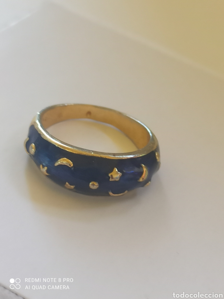 Joyeria: Anillo vintage ba&ntilde;ado en or&oacute; y esmalte. CCB - Foto 1
