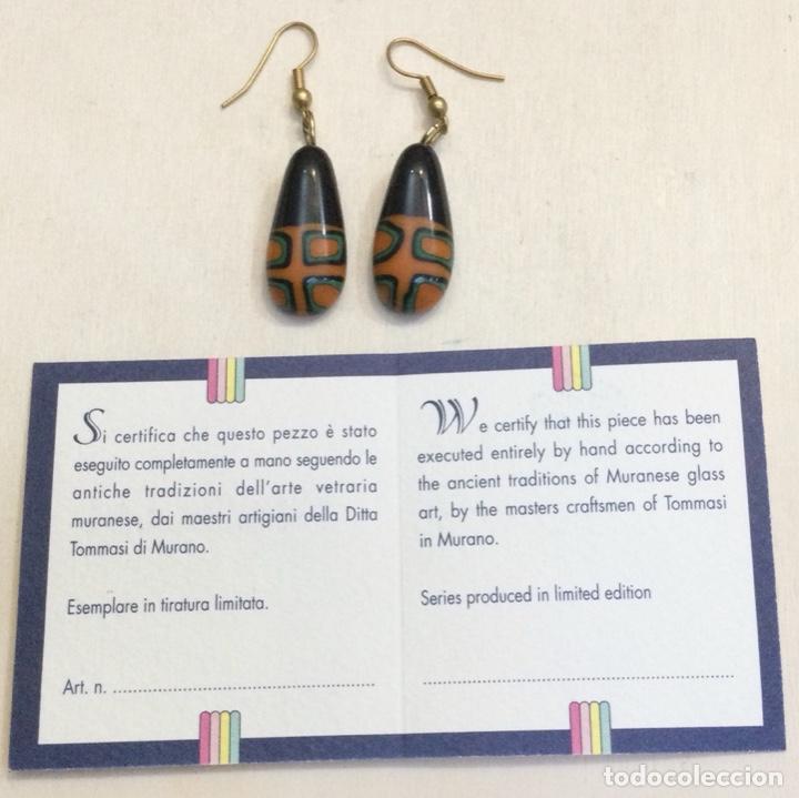 Joaillerie: Pendientes en vidrio de Murano. Tommasi. NUEVOS