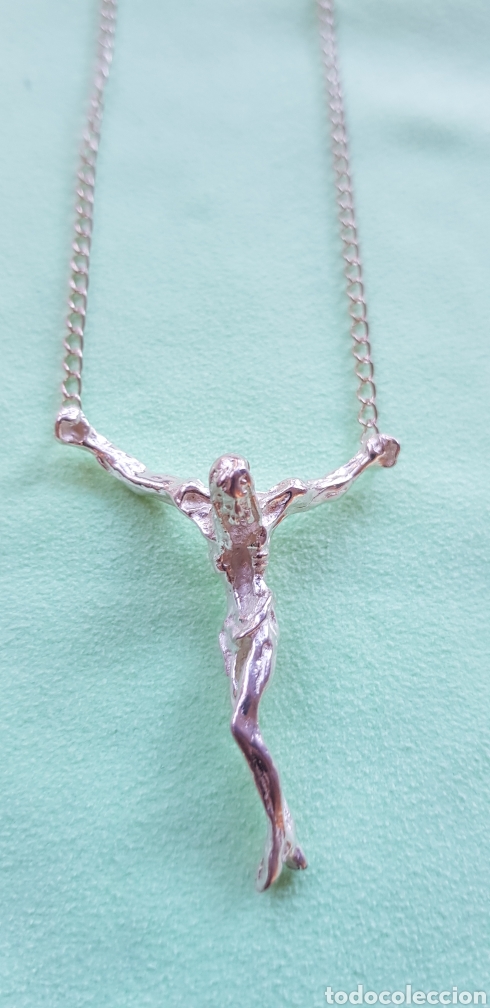 Joyeria: Cadena de plata de ley 925 ml Barbada y Cristo Dali - Foto 2