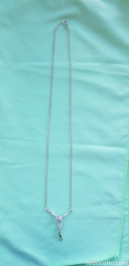 Joyeria: Cadena de plata de ley 925 ml Barbada y Cristo Dali - Foto 4