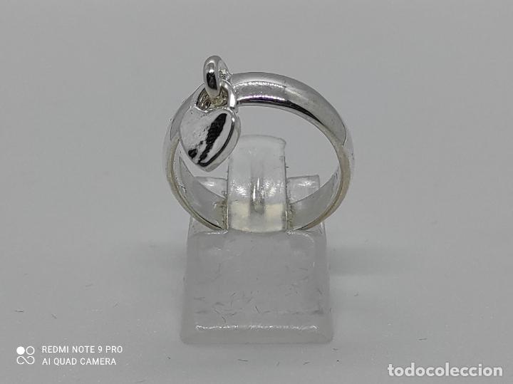 Joyeria: Original anillo ba&ntilde;ado en plata de ley con candado en forma de coraz&oacute;n. - Foto 4
