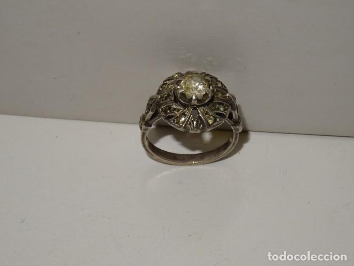 Joyeria: A47 - ANTIGUO ANILLO EN PLATA Y PIEDRAS - Foto 2