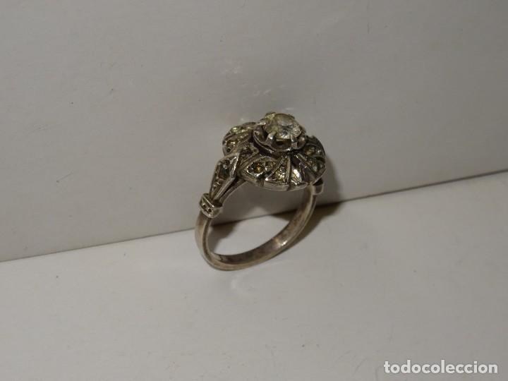 Joyeria: A47 - ANTIGUO ANILLO EN PLATA Y PIEDRAS - Foto 3