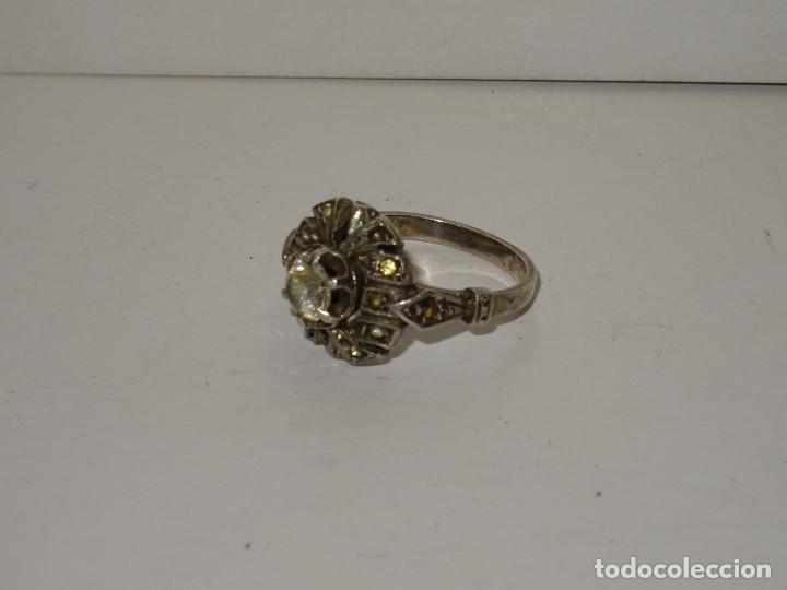 Joyeria: A47 - ANTIGUO ANILLO EN PLATA Y PIEDRAS - Foto 4