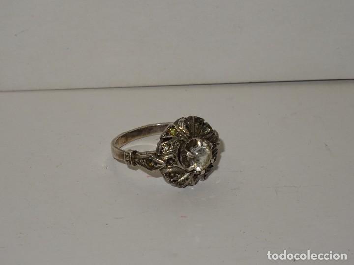 Joyeria: A47 - ANTIGUO ANILLO EN PLATA Y PIEDRAS - Foto 1