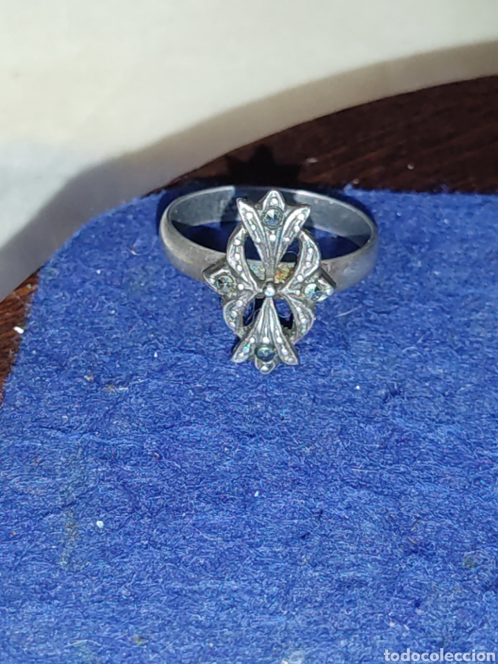 Joyeria: Antiguo anillo con marquesitas de plata contrastada - Foto 4