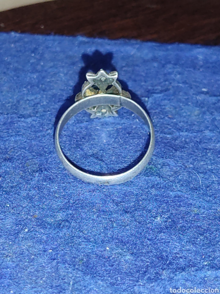 Joyeria: Antiguo anillo con marquesitas de plata contrastada - Foto 5