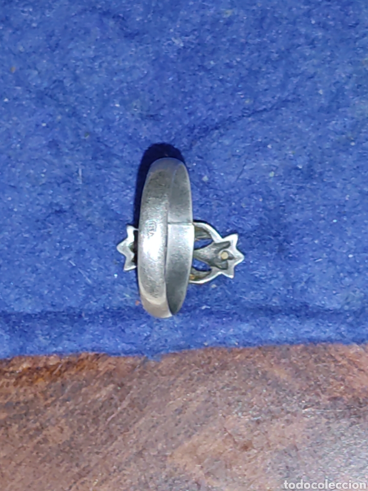 Joyeria: Antiguo anillo con marquesitas de plata contrastada - Foto 6