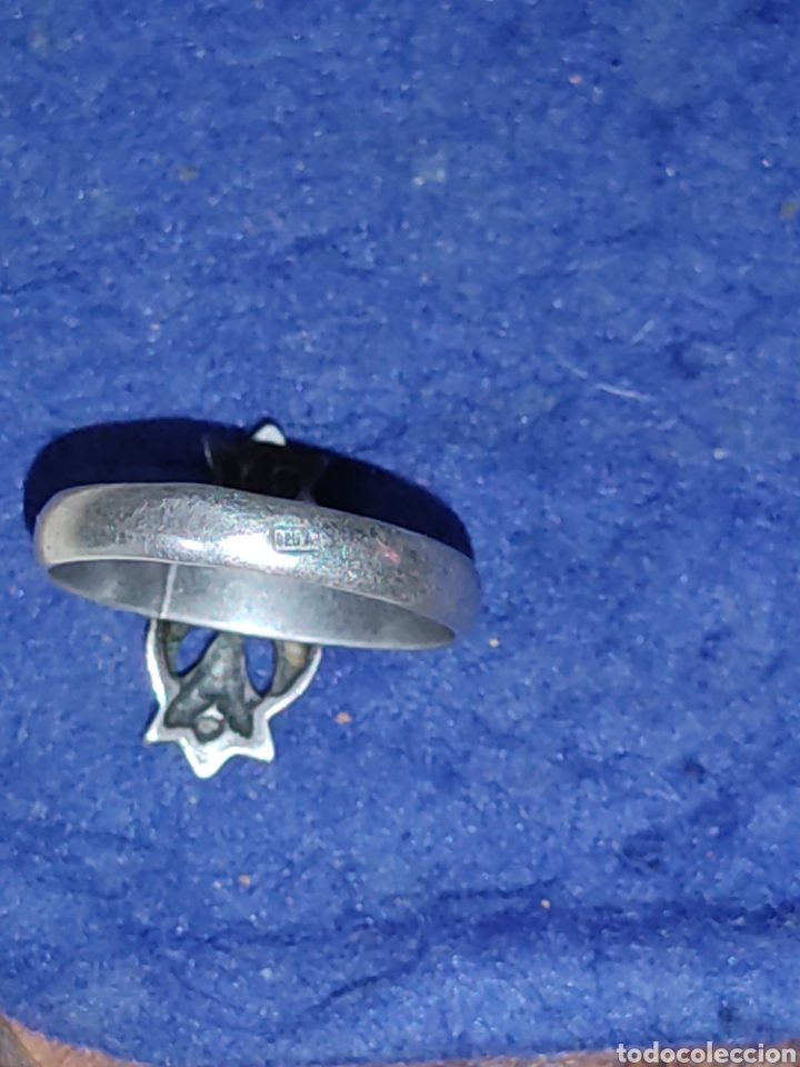Joyeria: Antiguo anillo con marquesitas de plata contrastada - Foto 7
