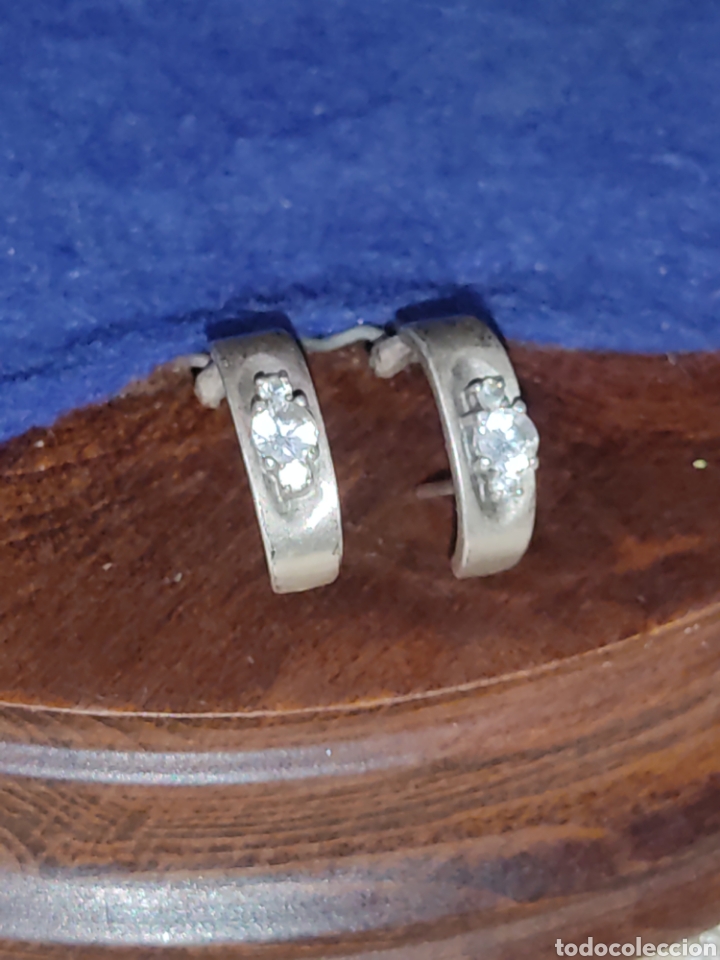 Joyeria: Pendientes de plata y cristal,a&ntilde;os 70. - Foto 3