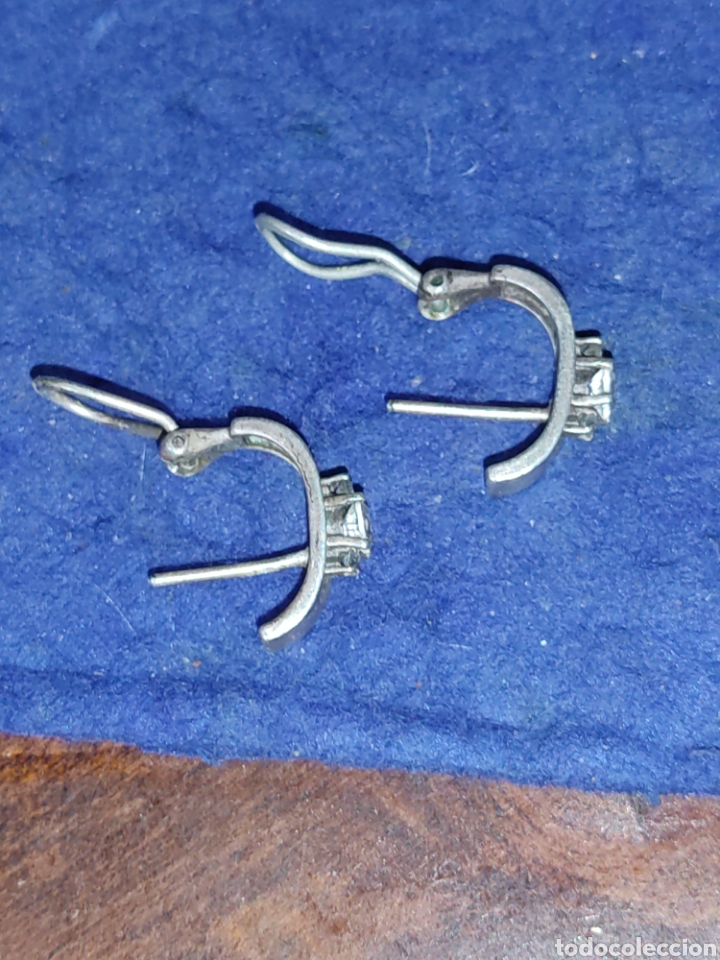 Joyeria: Pendientes de plata y cristal,a&ntilde;os 70. - Foto 5