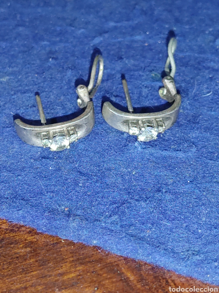 Joyeria: Pendientes de plata y cristal,a&ntilde;os 70. - Foto 6