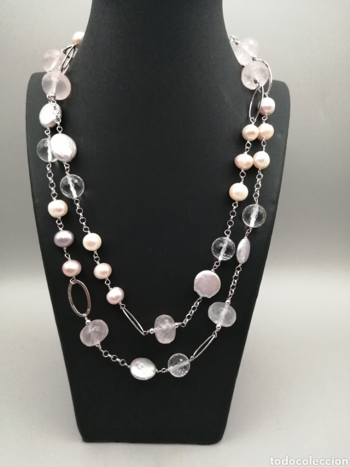 Joyeria: Collar plata perlas de Tahiti y cuarzo - Foto 1