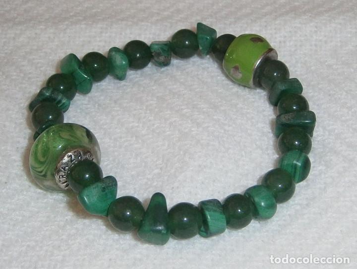 Joyeria: pulsera de jade y cristal regulable - Foto 1