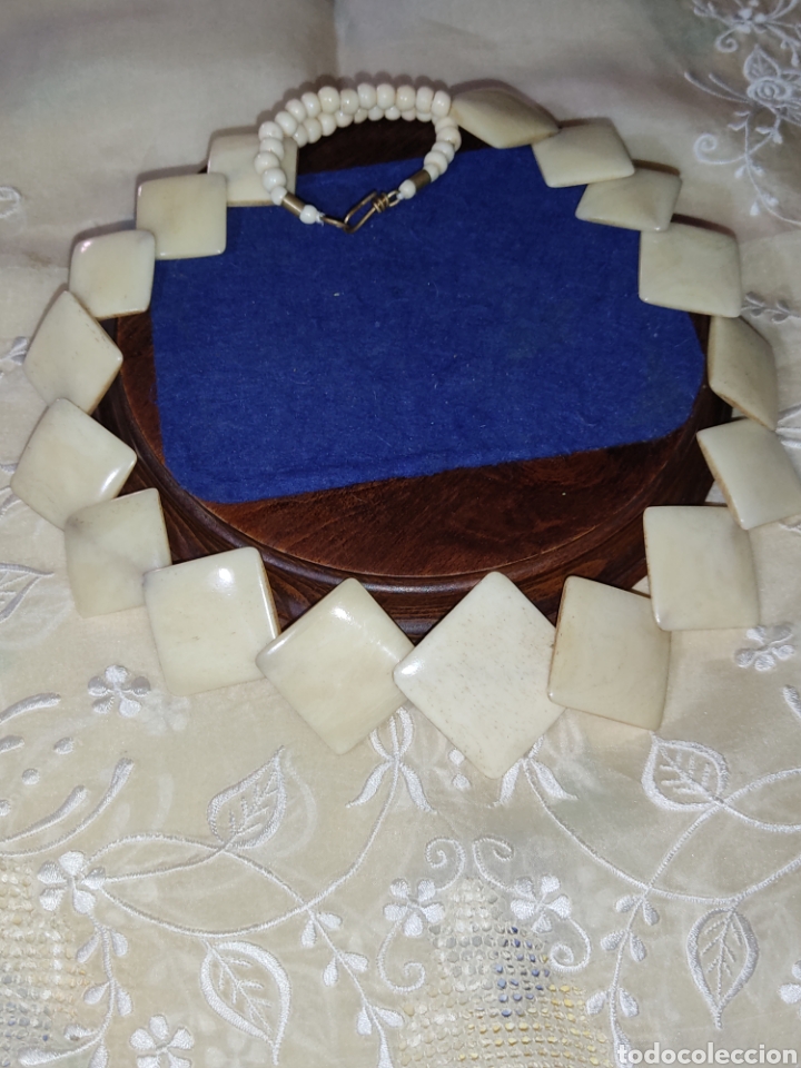 Joyeria: Collar de hueso a&ntilde;os 70. - Foto 2