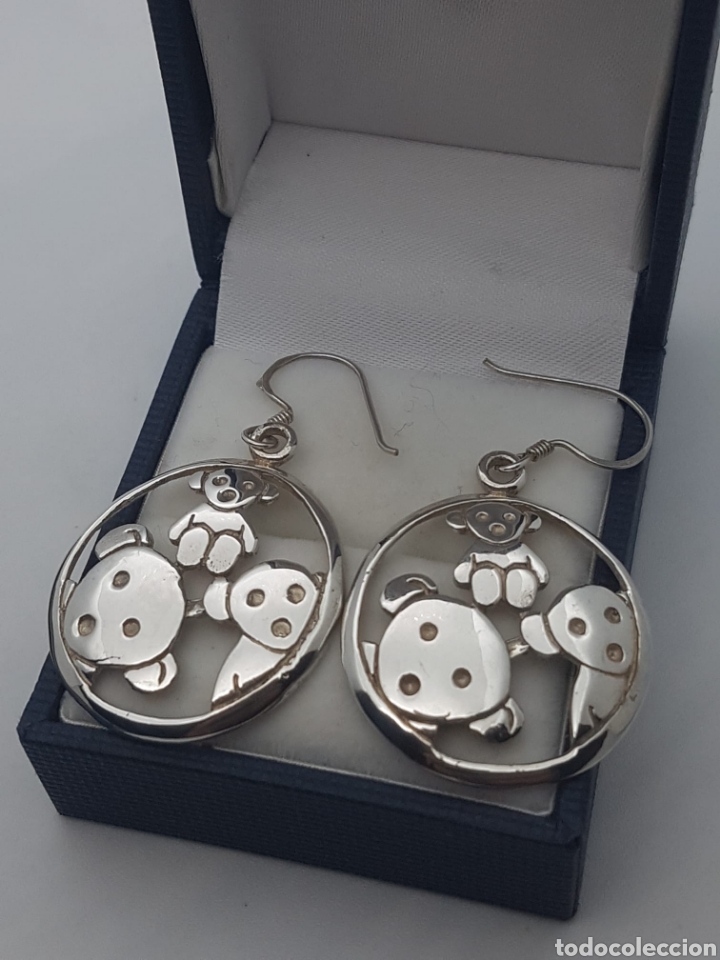 Joyeria: Pendientes de plata de ley 925 ositos - Foto 1